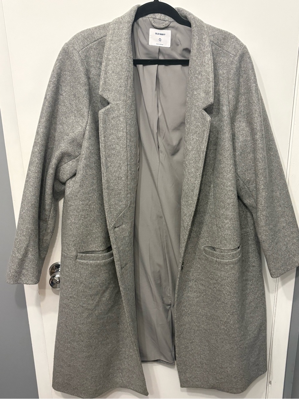 Old Navy Light Gray Trench Coat